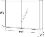 Gustavsberg_Mirror cabinet_Artic_1000mm.eps
