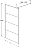 Square shower wall Black.eps