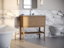 Gustavsberg_Vanity unit_Ducentic_8000_Light oak_Grey stone top_Sideview.jpg