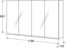 Gustavsberg_Mirror cabinet_Artic_1200mm.eps