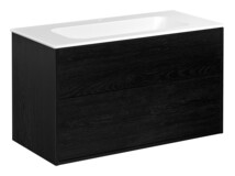 Gustavsberg_Vanity unit_Artic_1000_Black Ash wood_WB_Matt white_1.jpg