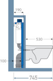 Triomont sideview behind wall.eps